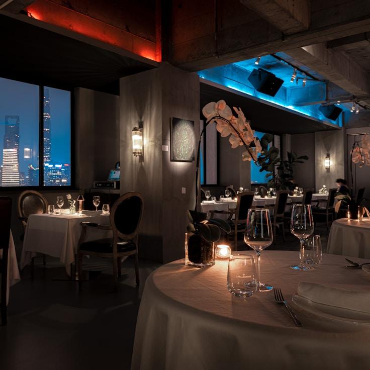 Restaurant interior with private family seating